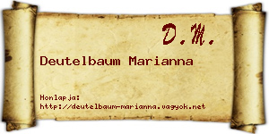 Deutelbaum Marianna névjegykártya